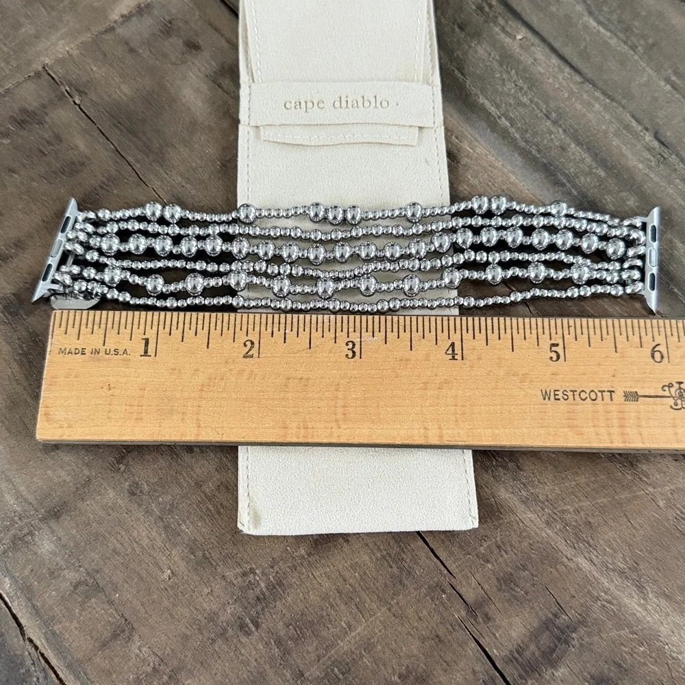 Cape Diablo Silver Beaded Apple watch band